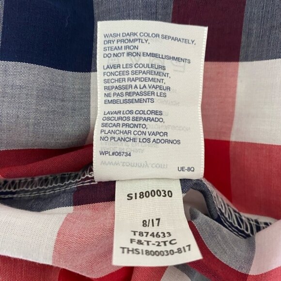 Tommy Hilfiger NWT Boy's Plaid Button Down Dress Shirt Size XL (20) - Picture 6 of 7